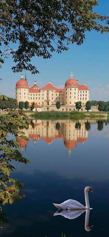BnB für 2 Personen, mit Terrasse und Garten sowie Ausblick und Seeblick in Moritzburg