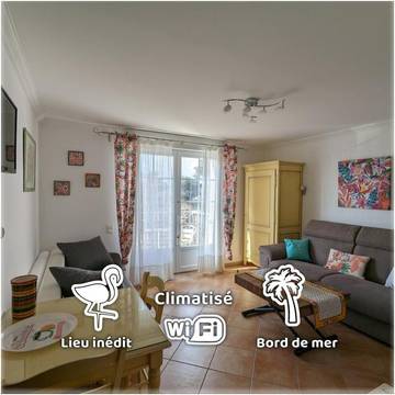 Gîte pour 4 personnes, avec balcon et vue dans Plage La Capte