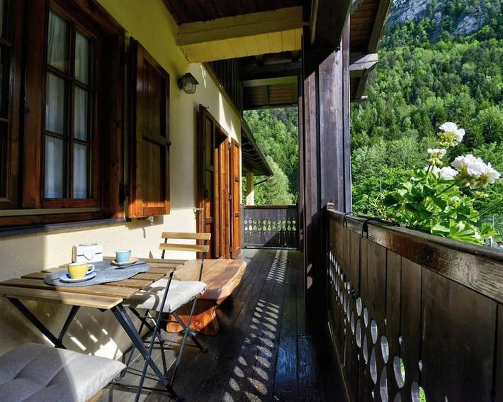 Gîte pour 4 personnes, avec terrasse et vue dans Pré-Saint-Didier