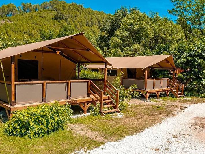 Flower Camping Les Tomasses - Mobilheim 6 personen - Komfort in Belgentier, Mittelmeerküste (Frankreich)