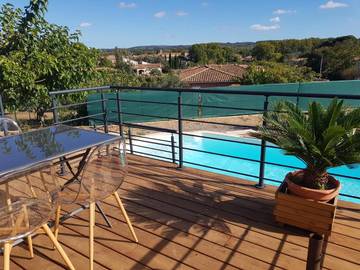 Chambre d’hôte pour 2 personnes, avec terrasse ainsi que jardin et piscine à Canet (Hérault)