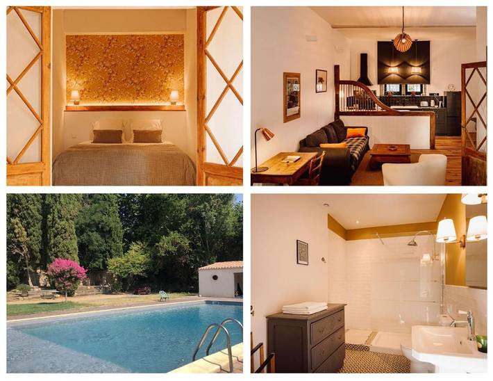 Appartement de vacances pour 2 personnes, avec vue ainsi que piscine et jardin