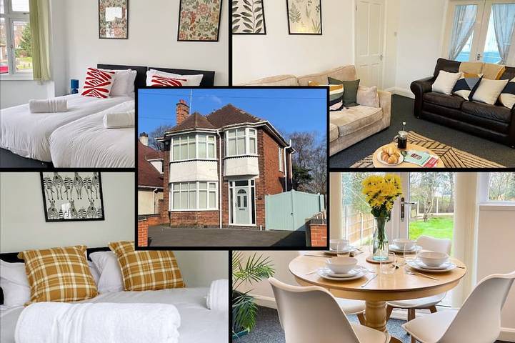 Stunning Home Next to Nottingham University | Off-Street Parking | Sleeps 8 in Nottinghamshire