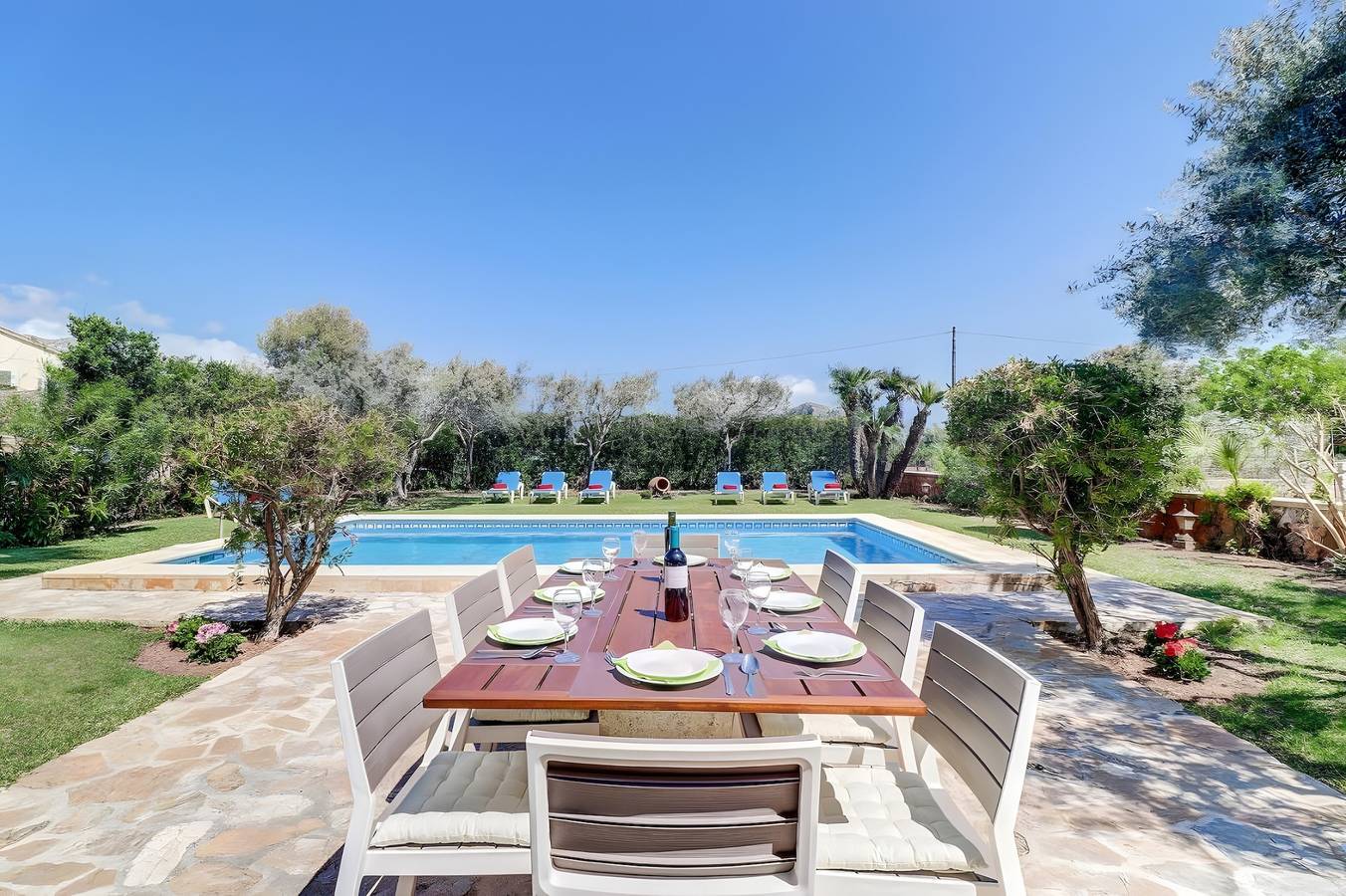 Villa 'Can Joan' mit Bergblick, Wi-Fi und Klimaanlage in Pollença Stadt, Pollença