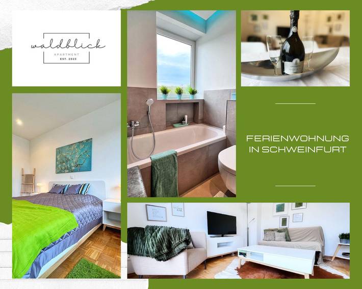 Ganze Wohnung, Ferienwohnung Waldblick Schweinfurt - 4-Sterne Ferienwohnung Waldblick in Schweinfurt, Maindreieck