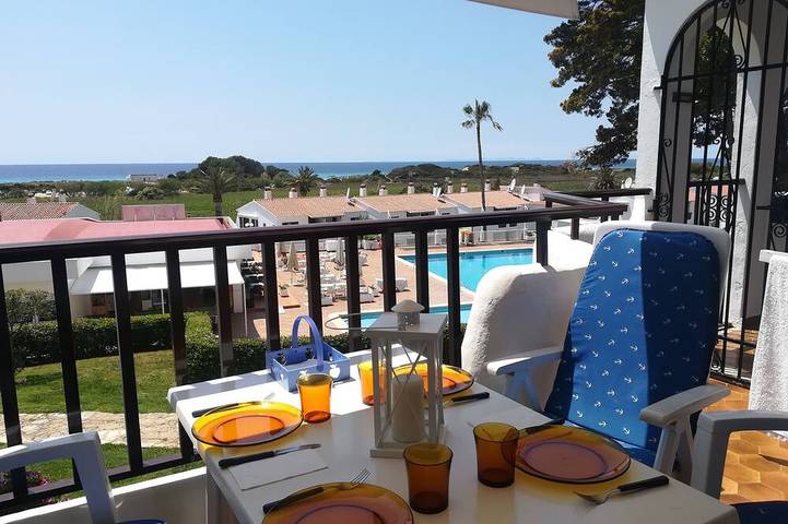 Apartment for 3 people, with Balcony and Garden as well as Pool in Son Bou