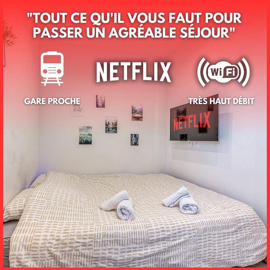 Appartement entier, Studio Le Saphir Neuf & Cosy - Gare Parilly in Vénissieux, Lyon et ses environs