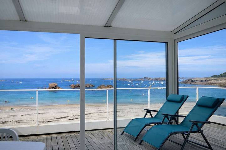 Gîte pour 4 personnes, avec terrasse, animaux acceptés dans Plage de Grève Blanche