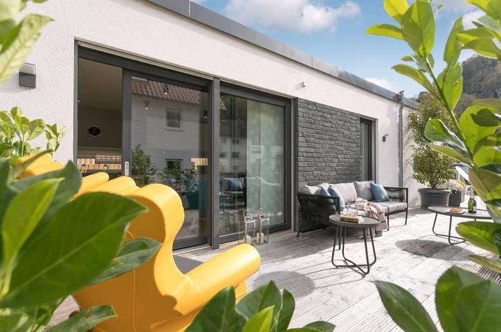 Ferienhaus für 3 Personen, mit Terrasse und Garten sowie Ausblick