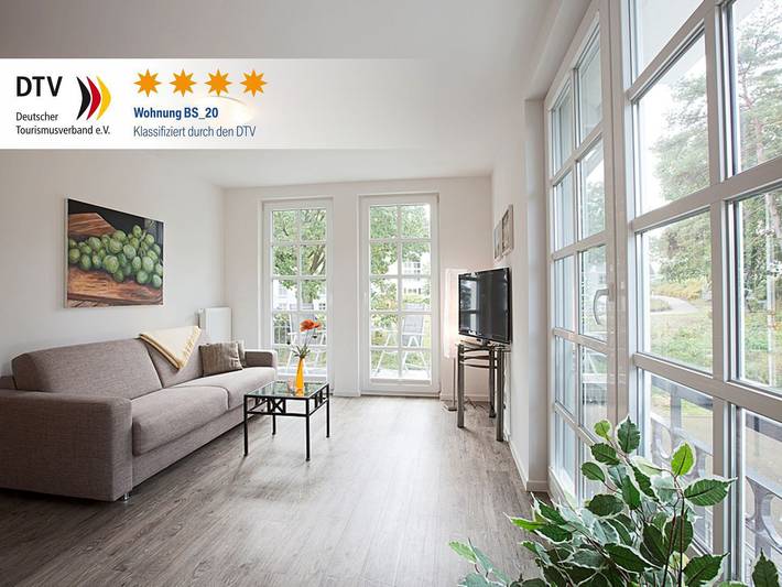 Ferienwohnung für 2 Personen, mit Balkon und Sauna sowie Seeblick in Benz, Usedom