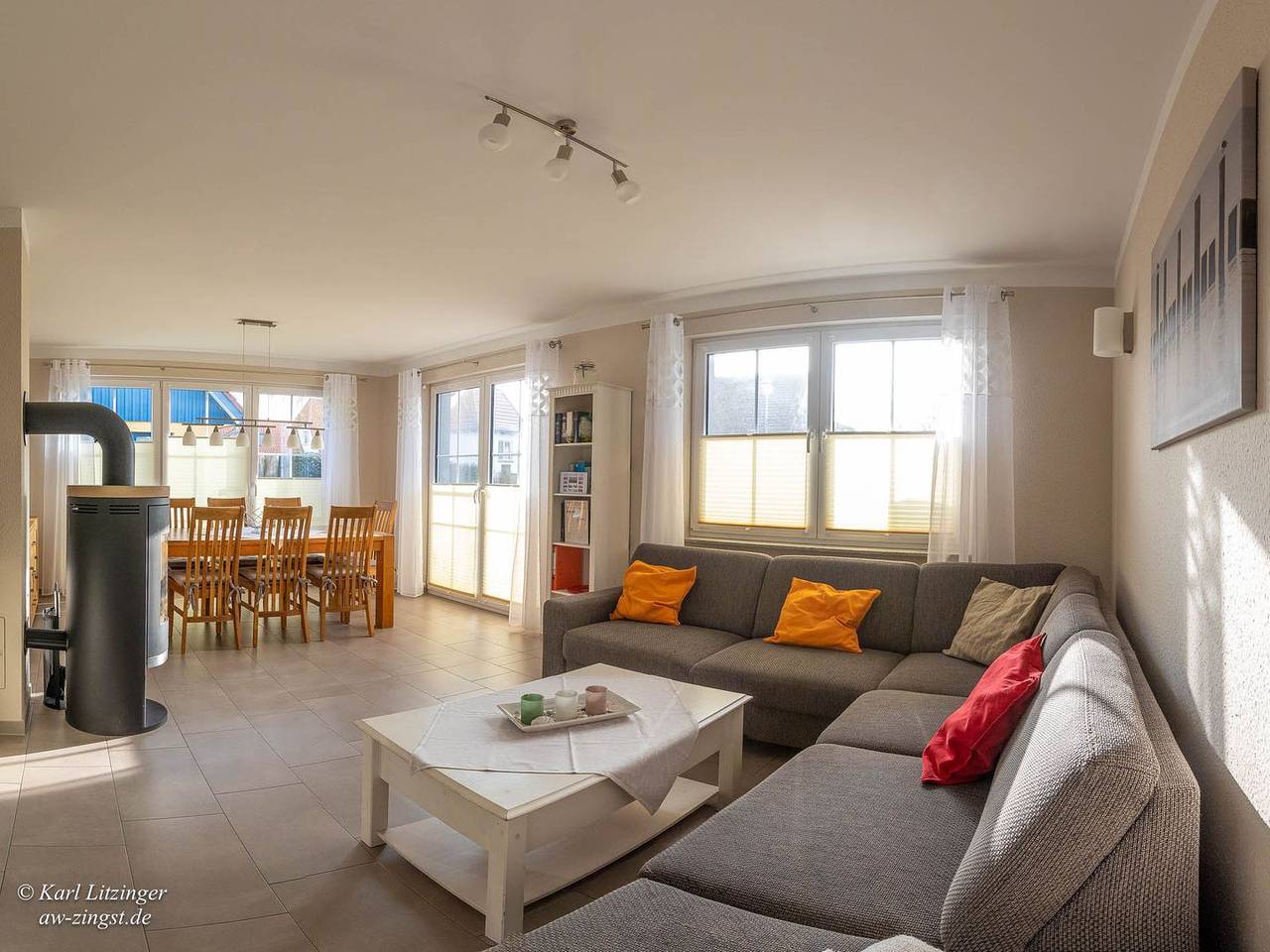 Top Ferienhaus, zentral, ruhige Lage, geräumig, hell, Sauna, 5 x Tv, Strandkorb. in Zingst, Fischland - Darß - Zingst