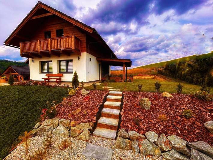 Domek letniskowy dla 6 osób, z ogród i widok oraz taras, zwierzęta dozwolone w Słowacja