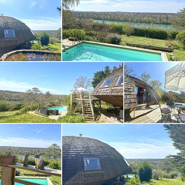 Location de vacances pour 6 personnes, avec vue sur le lac et balcon ainsi que vue et piscine à Fontaine-le-Port - 2