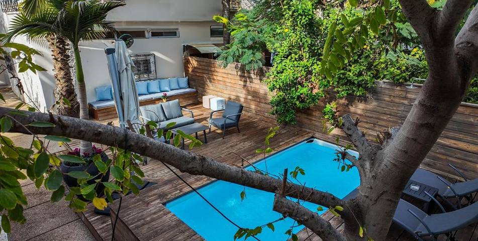 Maison d’hôte pour 2 personnes, avec vue ainsi que jardin et piscine à Tel Aviv