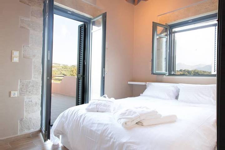 Seaview Traditionelle Villa inmitten von Olivenbäumen 500 Meter vom Sandstrand in Rethymno und Umgebung