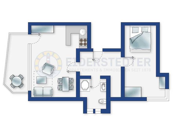 Ganze Ferienwohnung, Wohnung 12 (Id 125) - Wohnung 12 Strandpunkt (Id 125) in St. Peter-Bad, St. Peter-Ording
