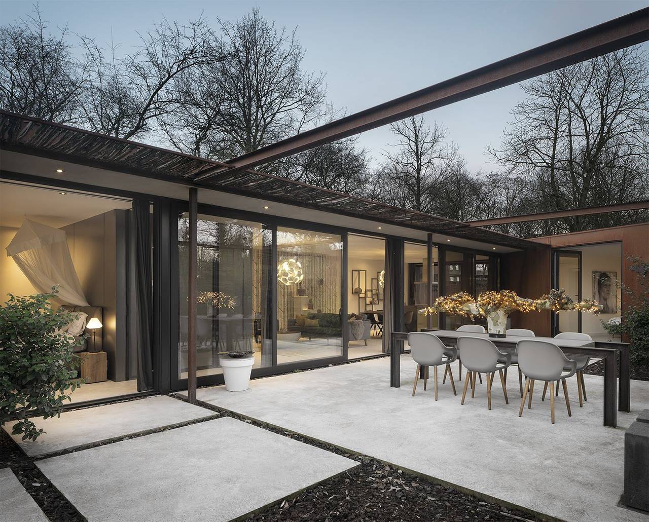 Droomvilla Vakantiehuizen — Stalen Boshuis in Oosterhout, North Brabant