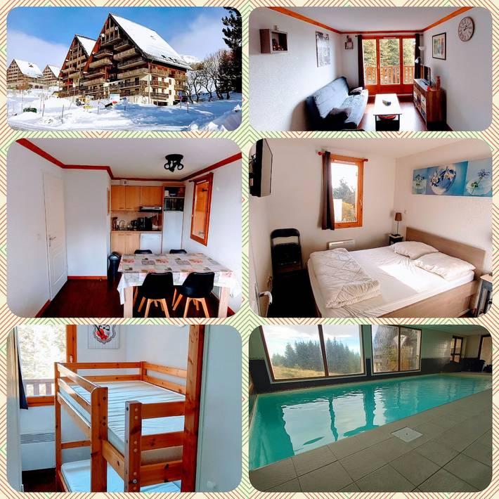 Gîte pour 6 personnes, avec bassin pour enfant et balcon, adapté aux familles dans Super Besse - 2