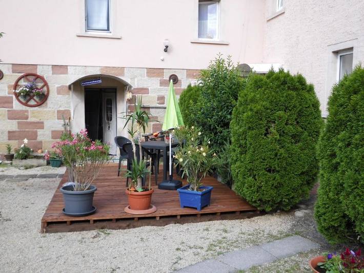 Ferienwohnung für 3 Personen, mit Terrasse und Garten in Laucha an der Unstrut