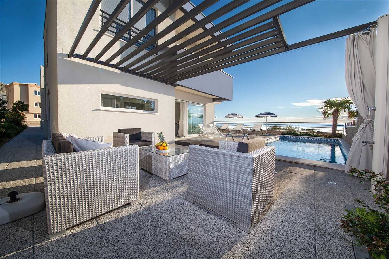 Luxusvilla Blue Silk mit beheiztem Pool in Veliko Brdo, Makarska