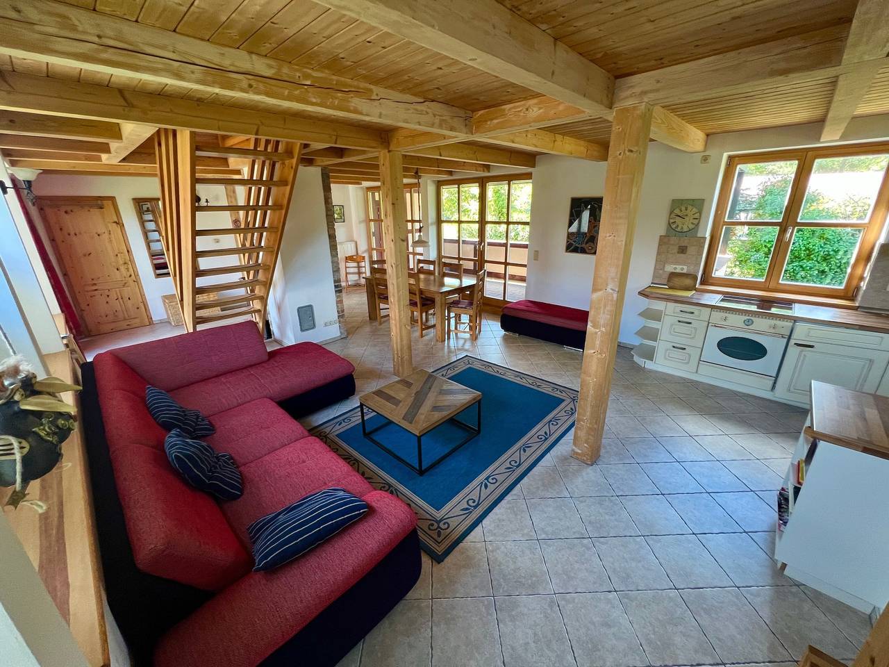 Ferienhaus für Familien mit Kindern mit privater Terrasse, Gemeinschaftsgarten und Balkon in Godendorf, Mecklenburg-Strelitz