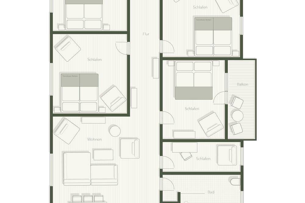 Ganze Wohnung, Großes Apartment mit 150qm für Gruppen im Zentrum in Bad Aibling, Landkreis Rosenheim
