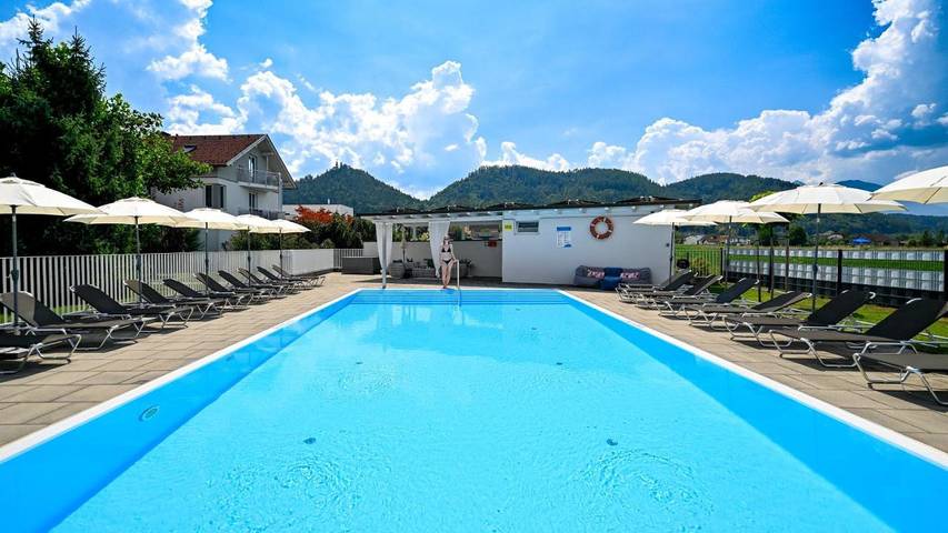 Ferienpark für 4 Personen, mit Garten und Ausblick sowie Pool, mit Haustier in Kärnten