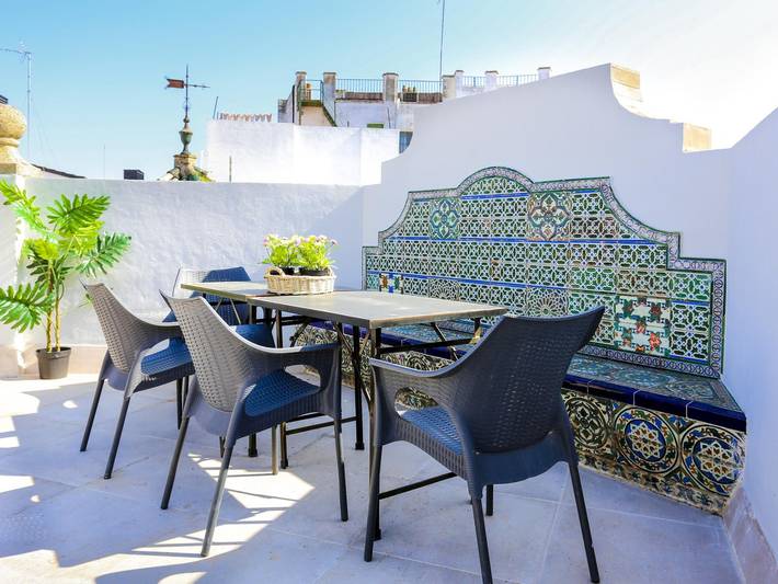 Apartamento de vacaciones para 8 personas, con terraza en Sevilla
