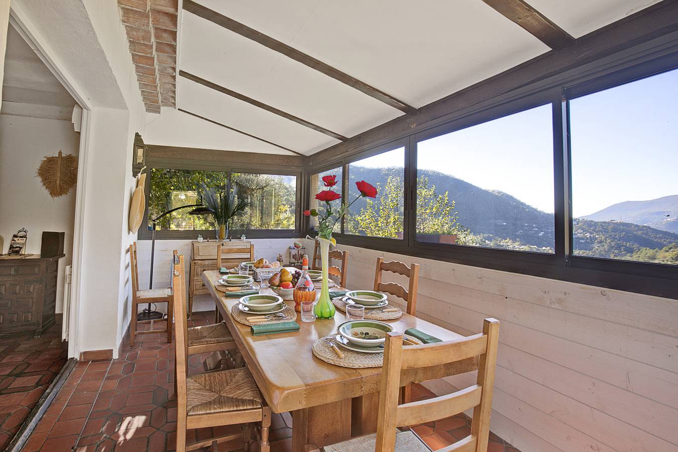 Villa Benni - Swimming pool mountain view in Levens, Nizza Region