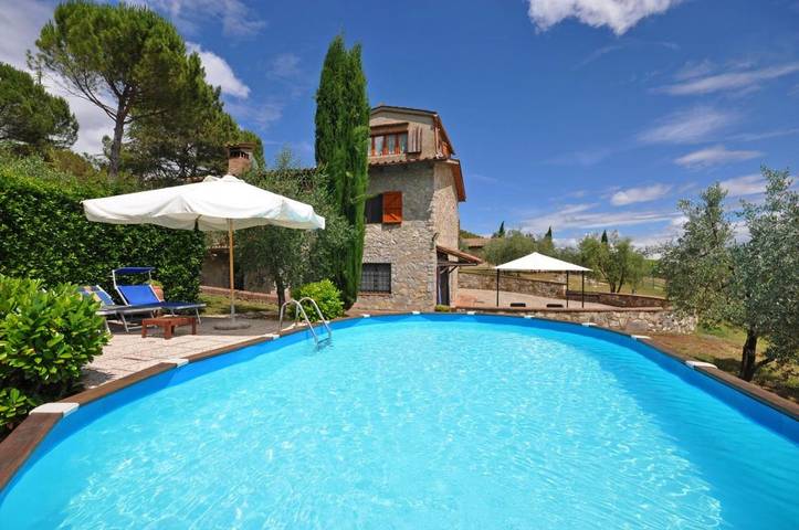 Maison de campagne pour 8 personnes, avec piscine et balcon ainsi que jardin et vue dans San Sano - 3