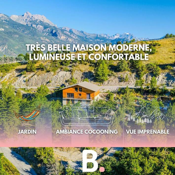 Gîte pour 6 personnes, avec vue et jardin à Eygliers