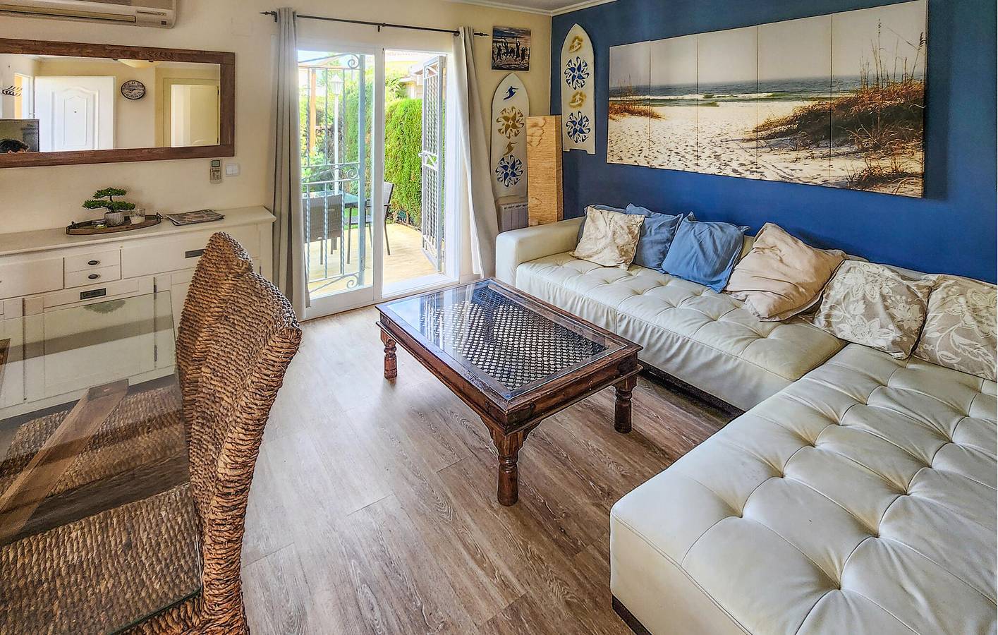 Sea View Apartment with Pool, Terrace & Wifi - 200m to Les Deveses Beach in Oliva, Costa Blanca