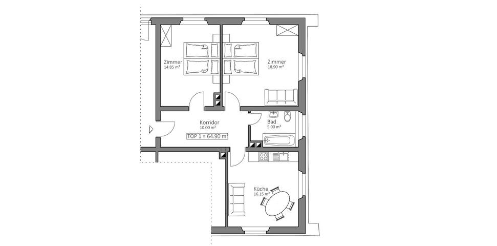 Hütte für 4 Personen, mit Terrasse und Garten sowie Ausblick in Nauders - 4