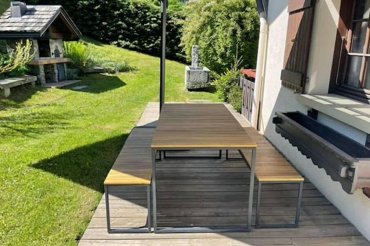 Maison pour 12 personnes, avec balcon et jardin à Combloux