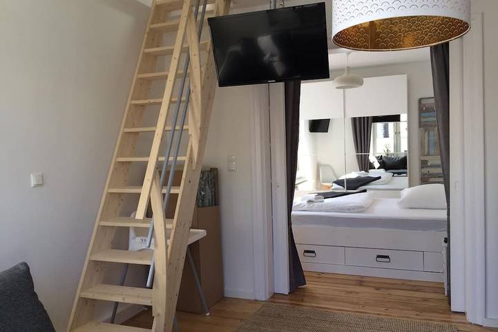 Appartement entier, « Seelenstreichler » - 58 mètres carrés avec grand balcon ensoleillé et cheminée en bois - Central in Warnemünde Strand, Warnemünde