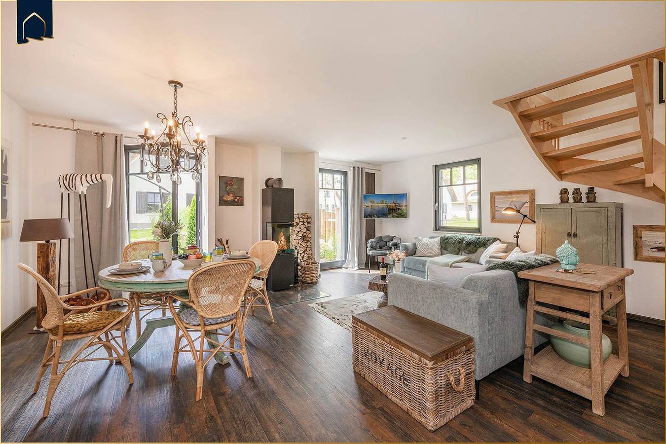 Modernes Ferienhaus im Fischerdorf mit Sauna & Garten – ländlich und ruhig auf Usedom in Zirchow, Usedom