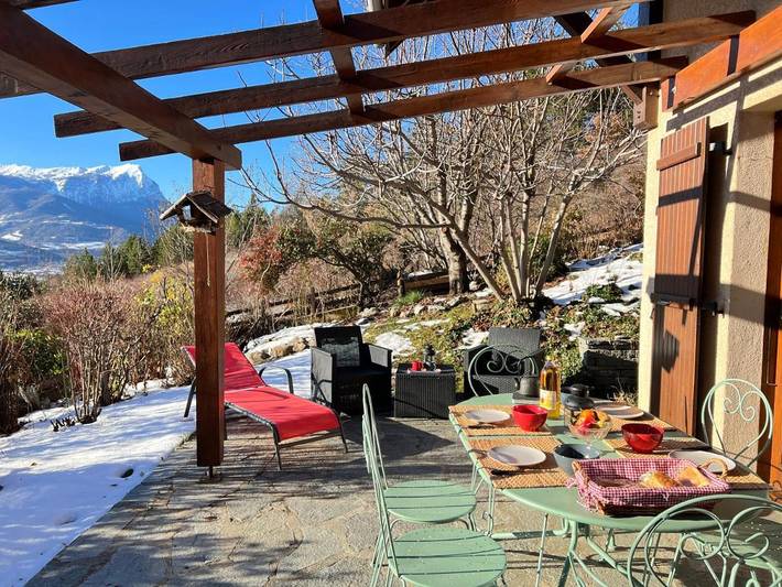 Maison de vacances pour 6 personnes, avec jardin ainsi que vue et vue sur le lac à Embrun