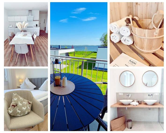 Ferienwohnung für 6 Personen, mit Garten und Seeblick sowie Sauna und Ausblick, mit Haustier in Schwerin