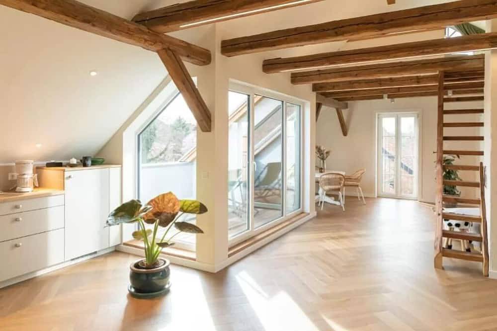 Ganze Wohnung, Gemütliche & stilvolle Ferienwohnung Berta im Harz auf dem Ilsehof in Osterwieck, Magdeburger Börde