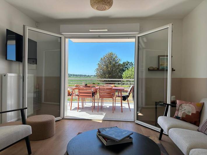 Appartement de vacances pour 4 personnes, avec Terrasse ainsi que Jardin et Vue