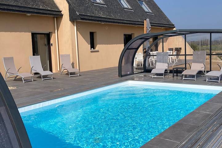 Maison de vacances pour 14 personnes, avec Terrasse et Jardin à Lanmodez