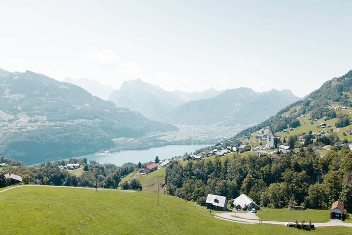 Ferienwohnung für 4 Personen, mit Garten und Ausblick