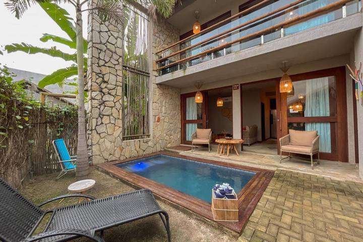 Casas e apartamentos de temporada para 8 pessoas, com jardim em Porto de Pedras