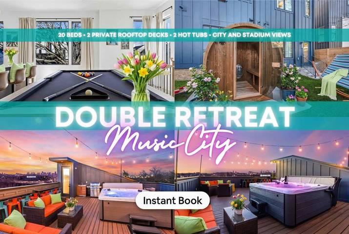 Vacation house for 24 people, with balcony and yard, kid friendly in Nashville