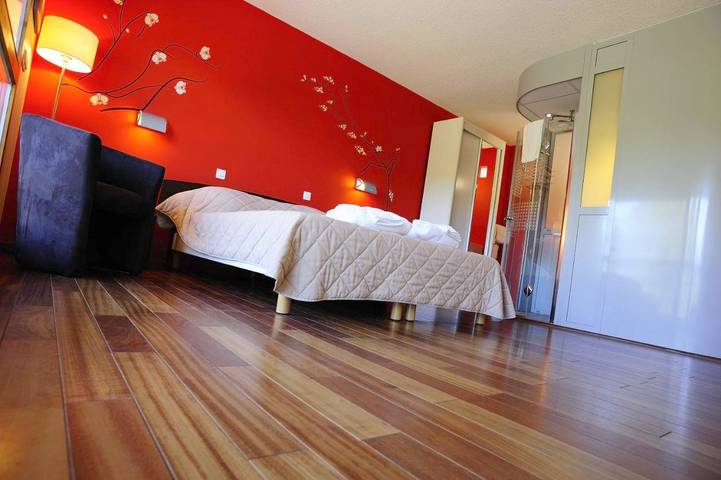 Location de vacances pour 3 personnes, avec terrasse et vue ainsi que sauna et piscine à Meyras - 3