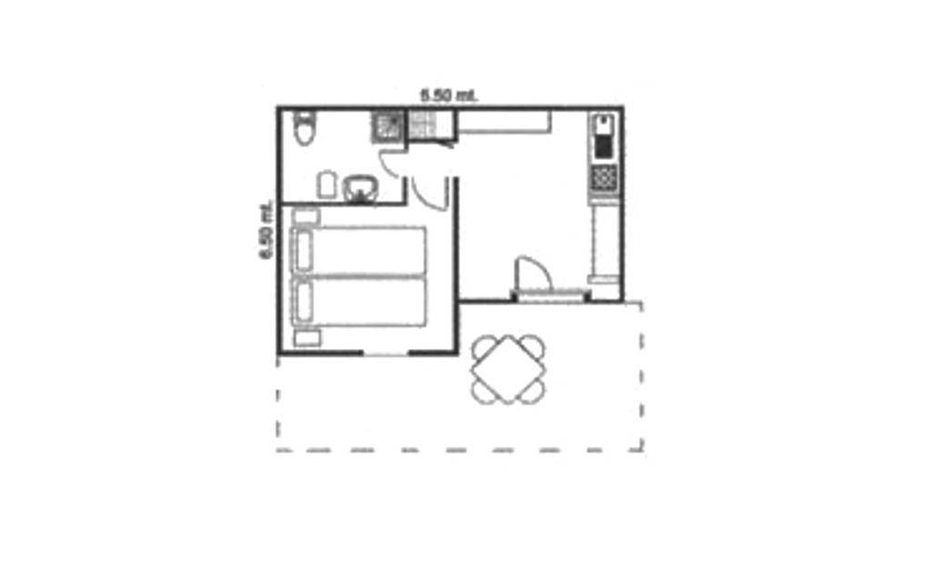Ferienpark Internazionale Eden Chalet Marty für 3 Personen in San Felice del Benaco, Gardasee-Berge