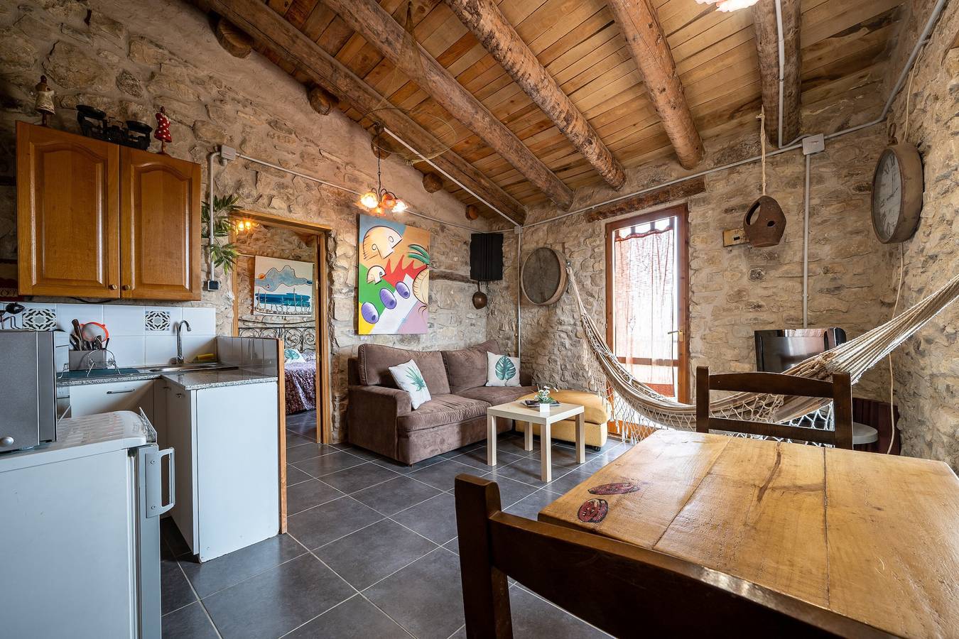 Ganze Wohnung, Ferienwohnung El Mirador del Cel 2 mit Bergblick, Wlan und Garten in Forès, Tarragona Provinz