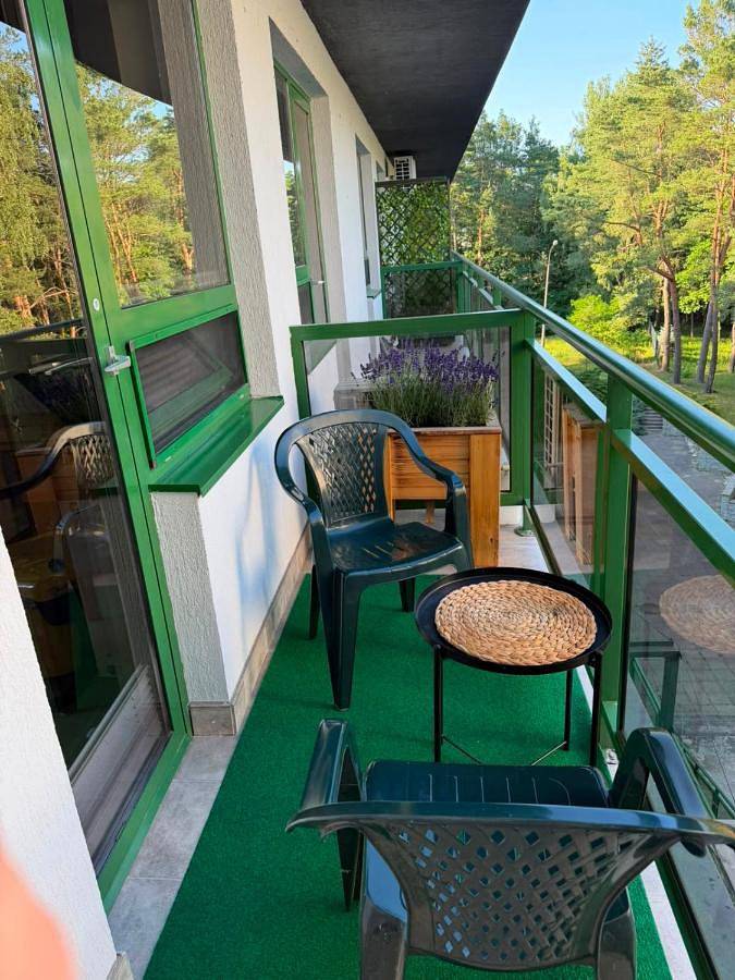 Apartament wakacyjny dla 2 osób, z Balkon i Ogród oraz Sauna i Widok na jezioro w Serock