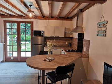 Gîte pour 2 personnes, avec terrasse ainsi que vue et jardin à Sainte-Marie-au-Bosc