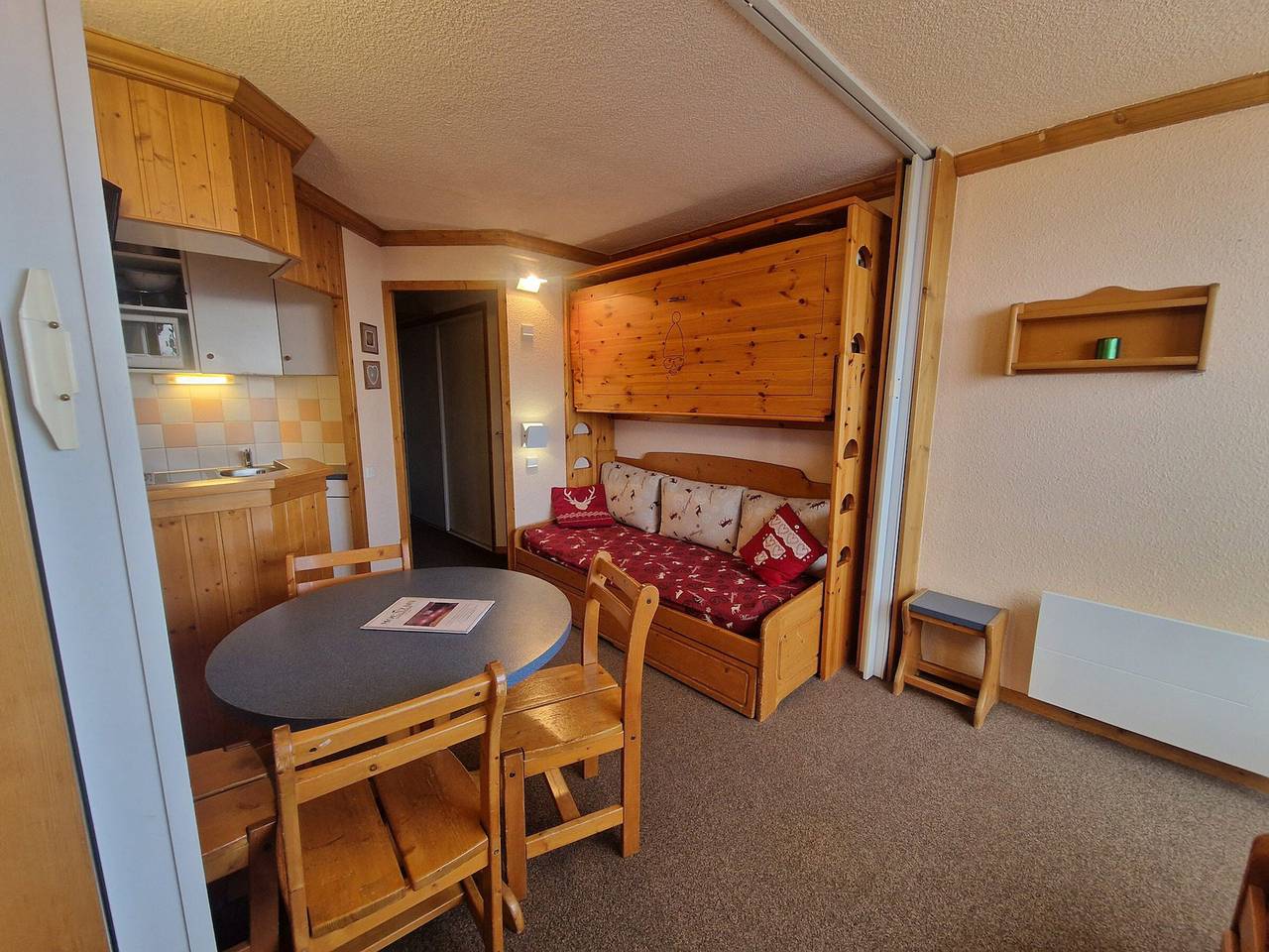 Estudio entero, Estudio funcional divisible con acceso directo a pistas, vista al Mont Blanc in Aime 2000, Aime-la-Plagne